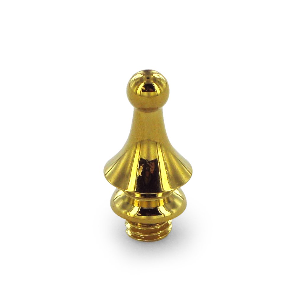 Solid Brass Windsor Tip Door Hinge Lifetime Finish Finial (Sold Individually) in PVD Brass