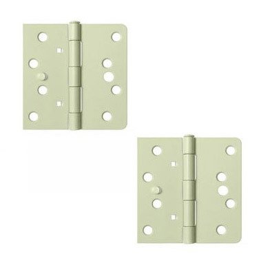 4"x 4"x 1/4"x Square Hinge (SOLD AS A PAIR) in Prime Coat White