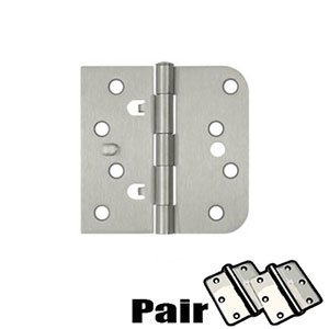 4"x 4"x 5/8"x Square Hinge (SOLD AS A PAIR) in Brushed Nickel
