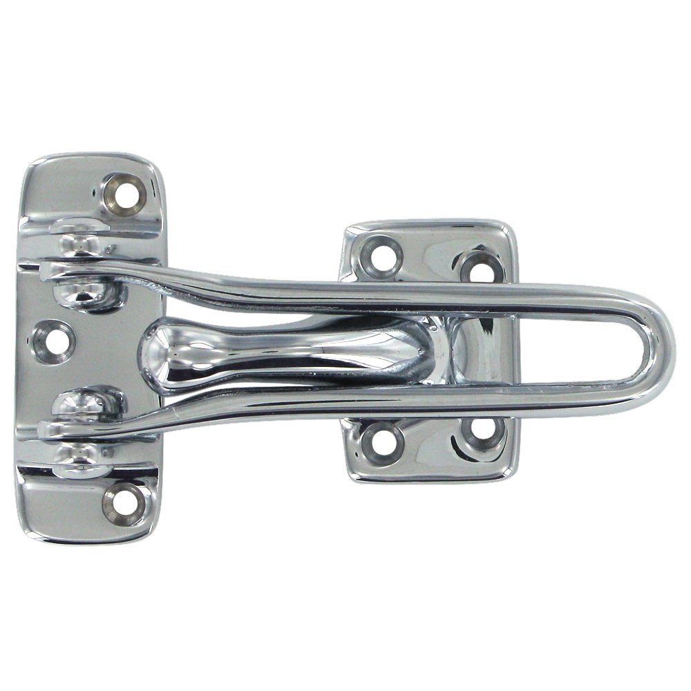 Solid Brass 4" Door Guard in Polished Chrome
