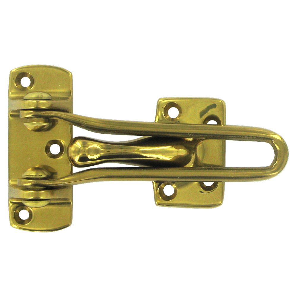 Solid Brass 4" Door Guard in Polished Brass
