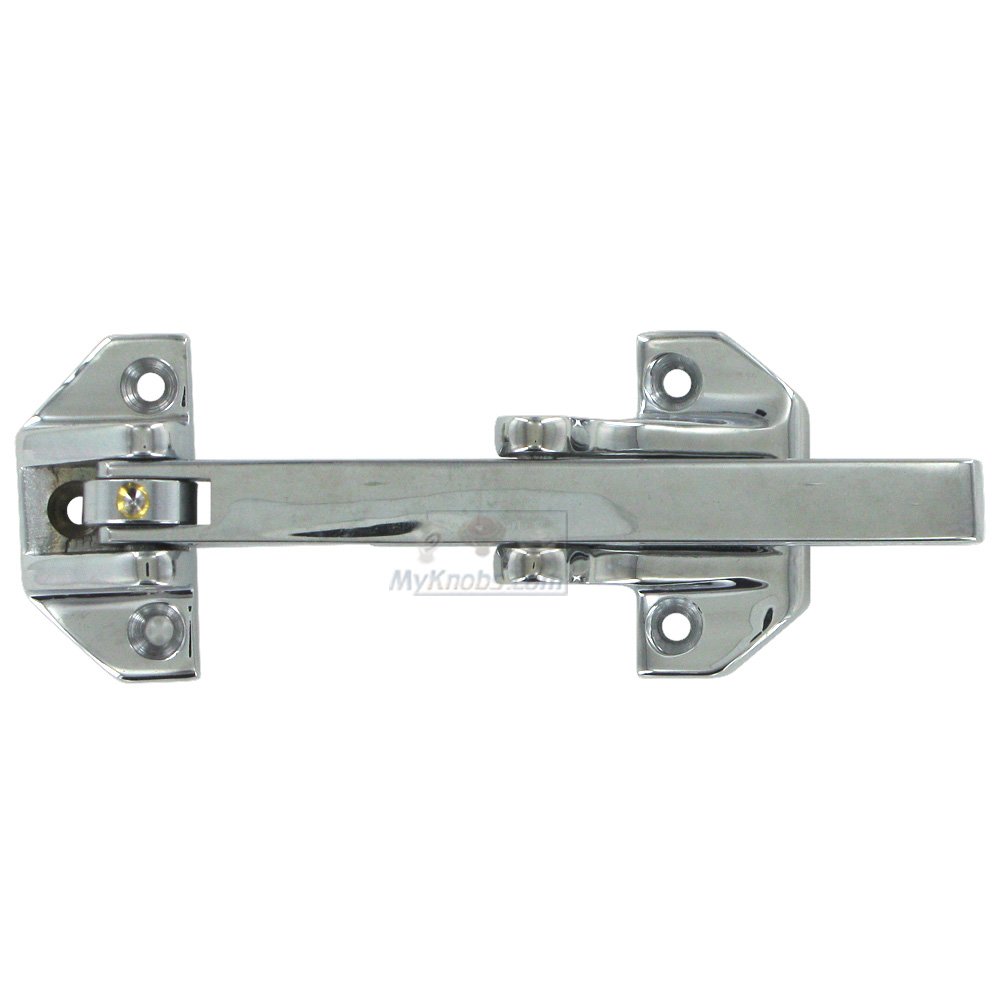 Solid Brass 6 3/4" Door Guard in Polished Chrome