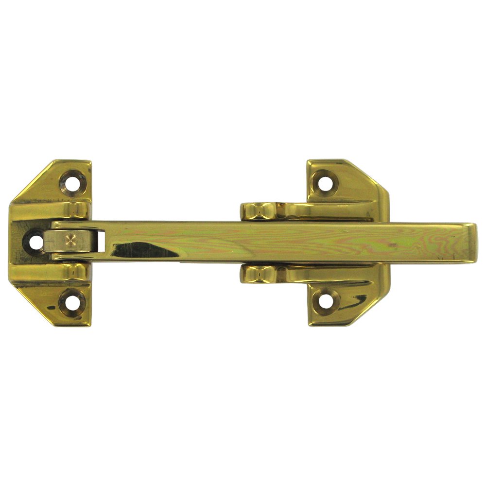 Solid Brass 6 3/4" Door Guard in Polished Brass