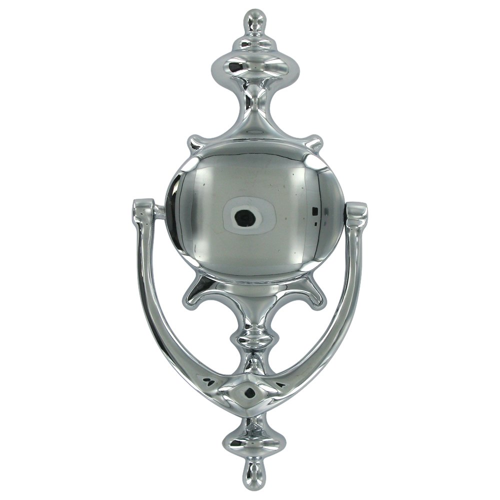 Solid Brass Imperial Door Knocker in Polished Chrome