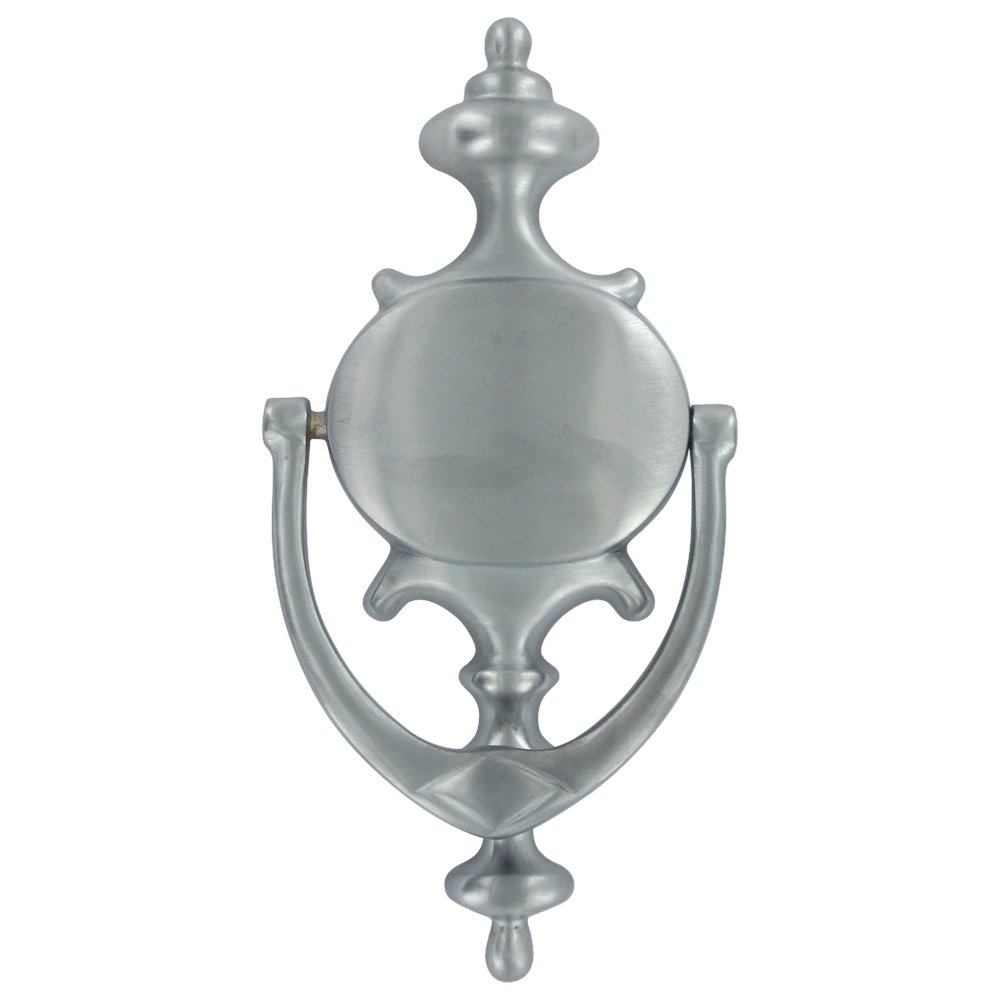 Solid Brass Imperial Door Knocker in Brushed Chrome