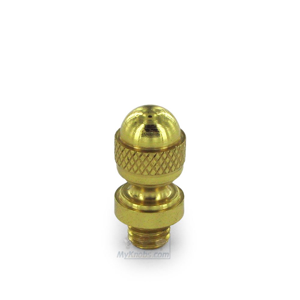 Solid Brass Acorn Tip Door Hinge Finial (Sold Individually) in Polished Brass
