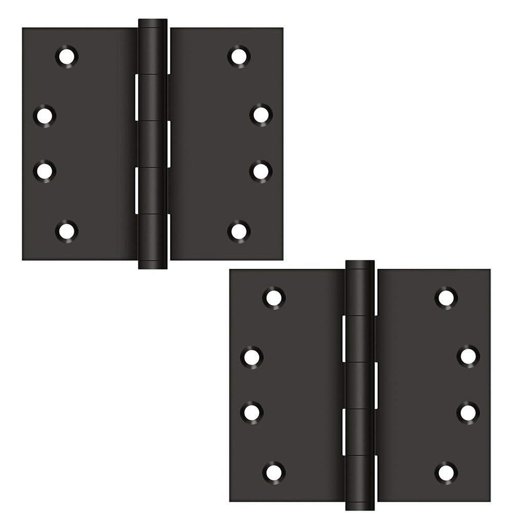 4"x 4 1/2" Square Hinge (Sold as Pair) in Oil Rubbed Bronze