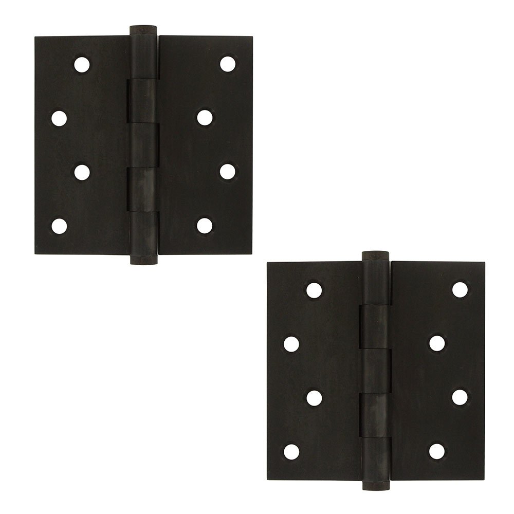 Zag Screw Hole Square Door Hinge (Sold as a Pair) in Oil Rubbed Bronze