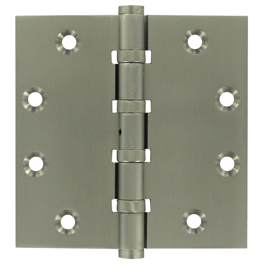 Removable Pin Square Door Hinge (Sold as a Pair) in Brushed Nickel