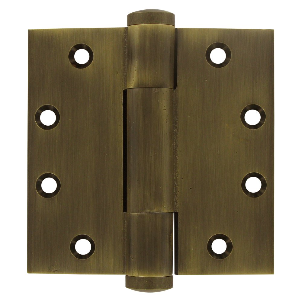 Solid Brass 4 1/2" x 4 1/2" Heavy Duty Door Hinge (Sold as a Pair) in Antique Brass