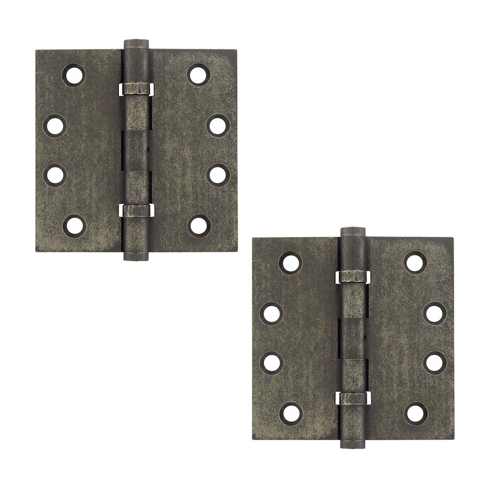 Removable Pin Square Door Hinge (Sold as a Pair) in White Medium