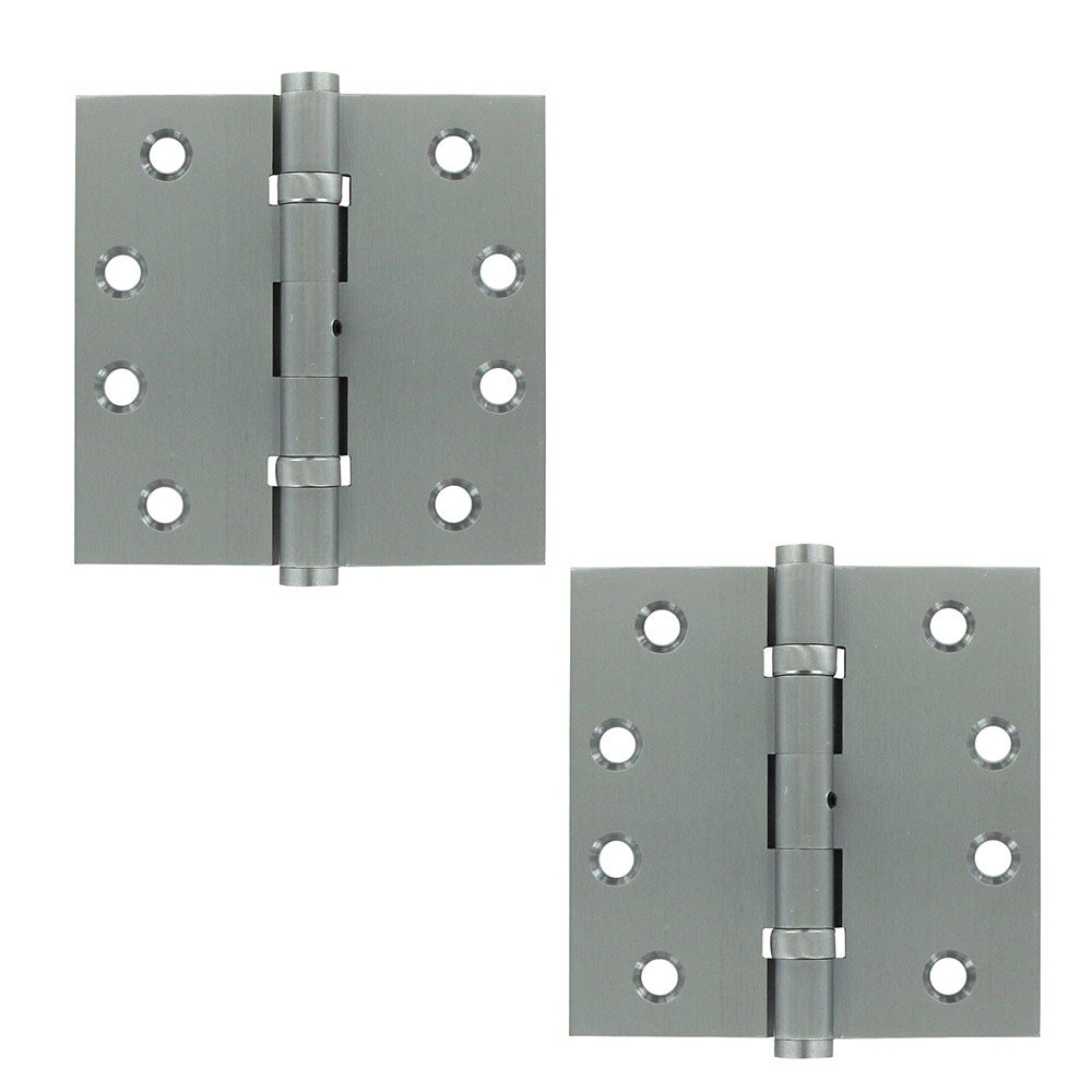 Removable Pin Square Door Hinge (Sold as a Pair) in Brushed Chrome