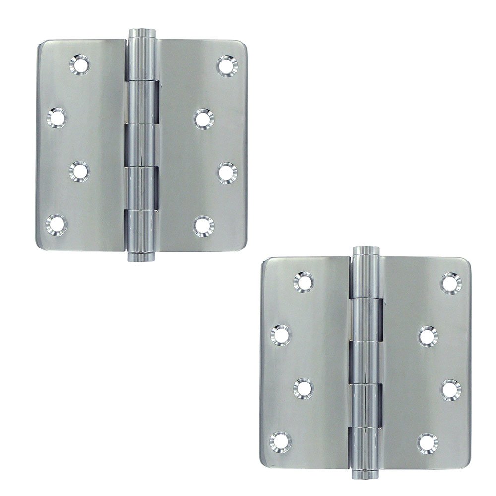 Zag Screw Hole Door Hinge (Sold as a Pair) in Polished Chrome