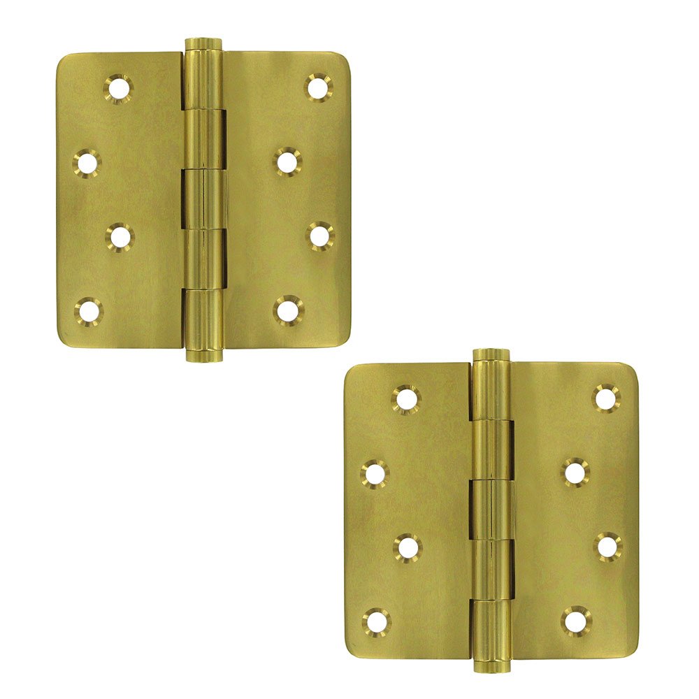 Zag Screw Hole Door Hinge (Sold as a Pair) in Polished Brass