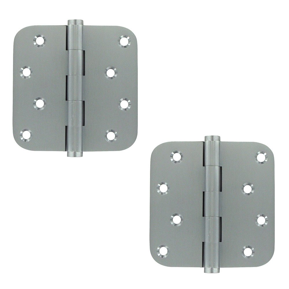 Zag Screw Hole Door Hinge (Sold as a Pair) in Brushed Chrome