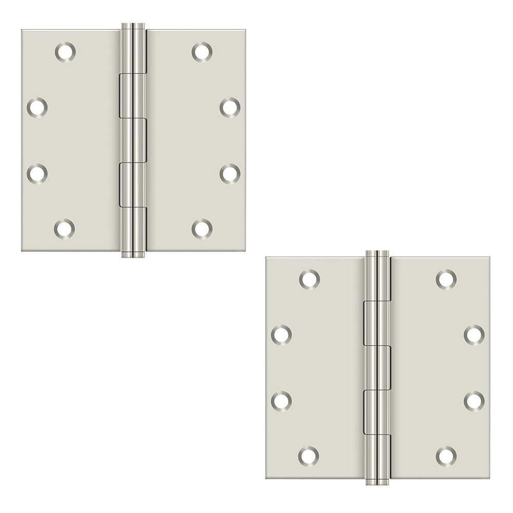 5" x 5" Square Hinge (Sold as Pair) in Polished Nickel