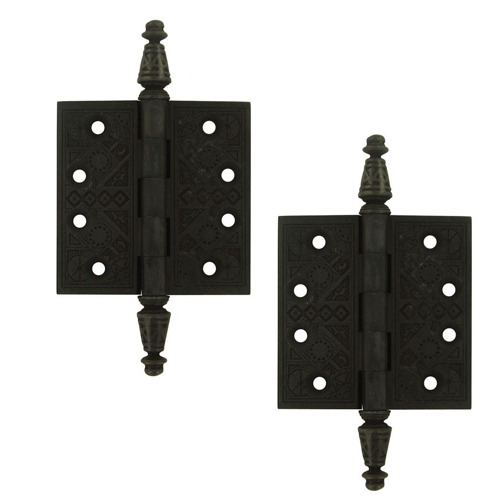Solid Brass 3 1/2" x 3 1/2" Square Door Hinge (Sold as a Pair) in Oil Rubbed Bronze