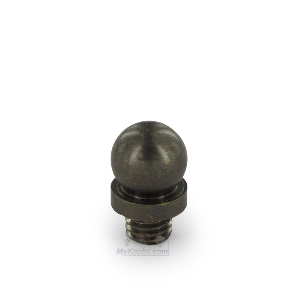 Solid Brass Ball Tip Door Hinge Finial (Sold Individually) in Antique Nickel