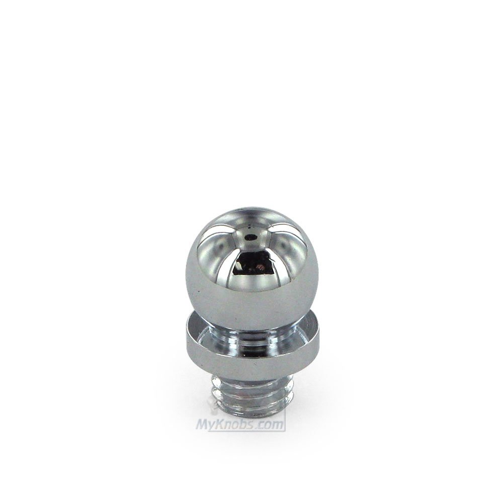 Solid Brass Ball Tip Door Hinge Finial (Sold Individually) in Polished Chrome
