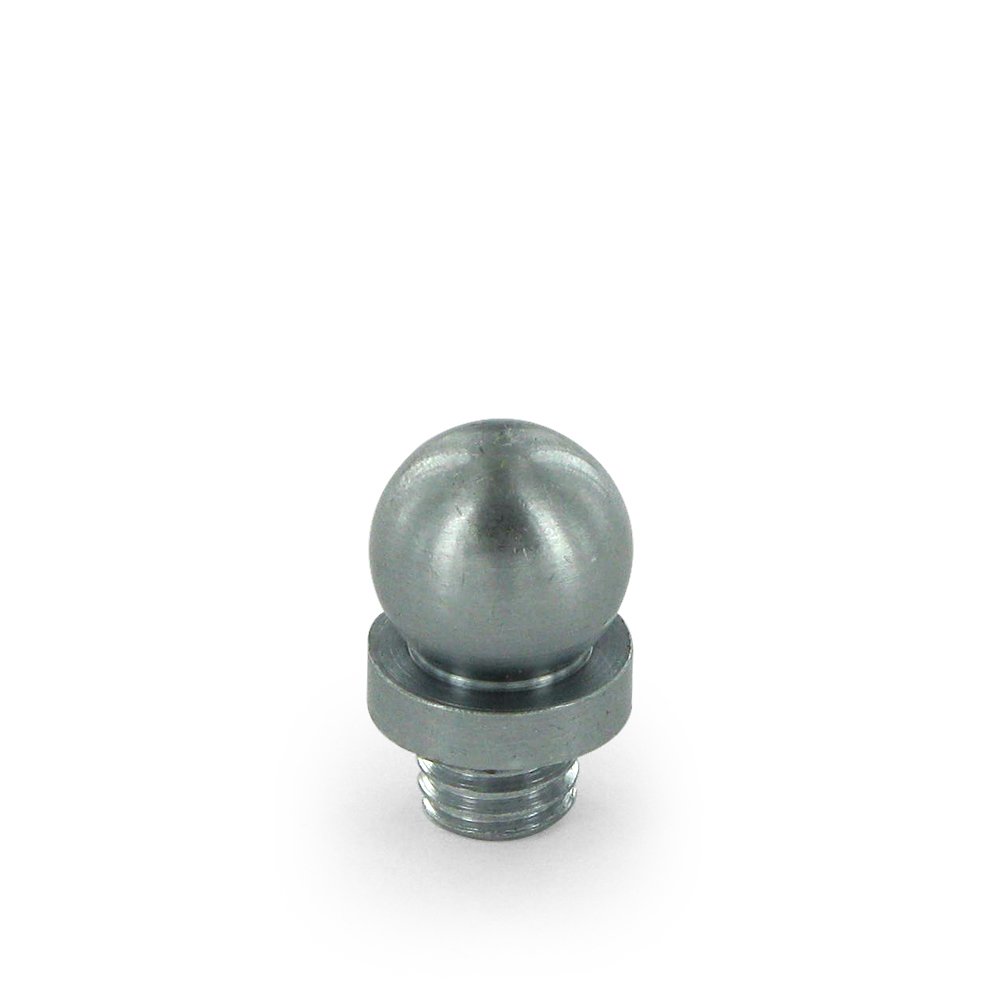 Solid Brass Ball Tip Door Hinge Finial (Sold Individually) in Brushed Chrome