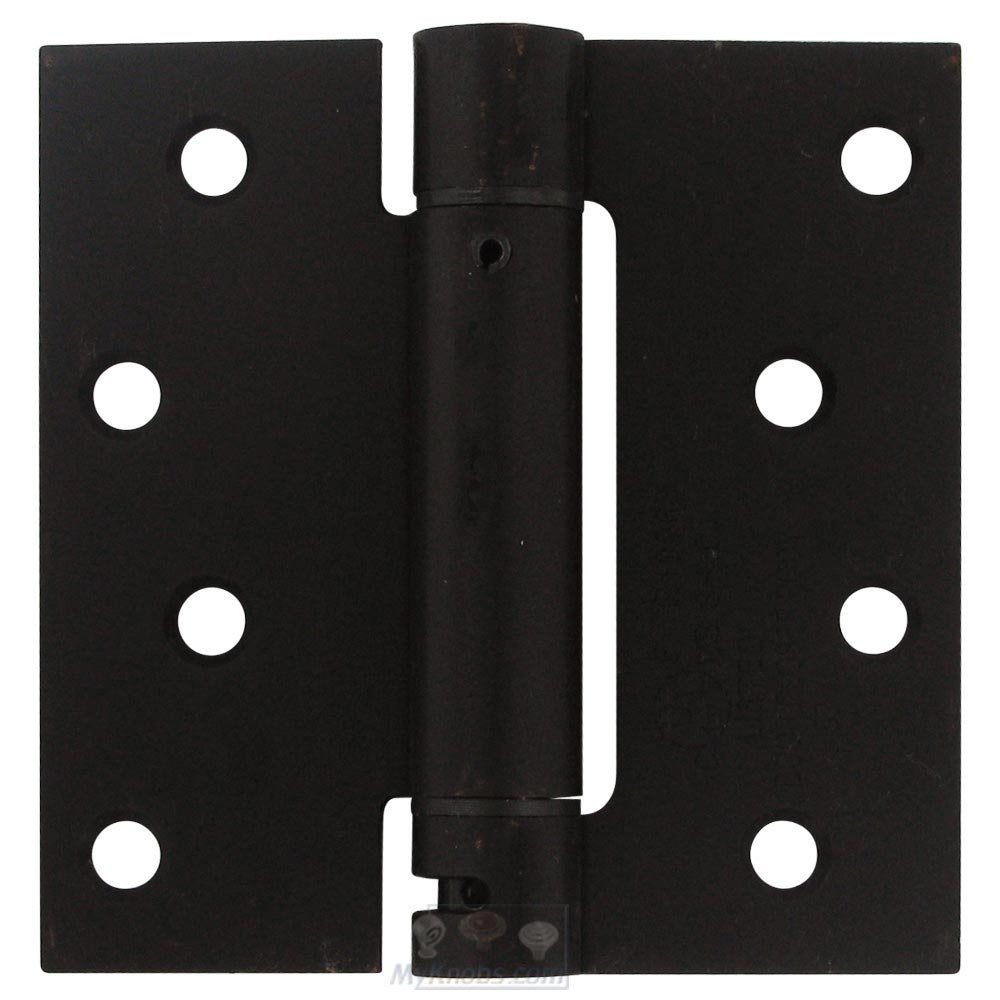 4" x 4" Standard Square Spring Door Hinge (Sold Individually) in Oil Rubbed Bronze