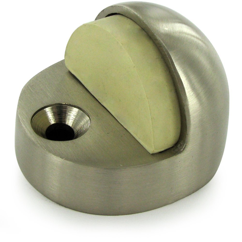 Solid Brass High Profile Dome Stop in Brushed Nickel