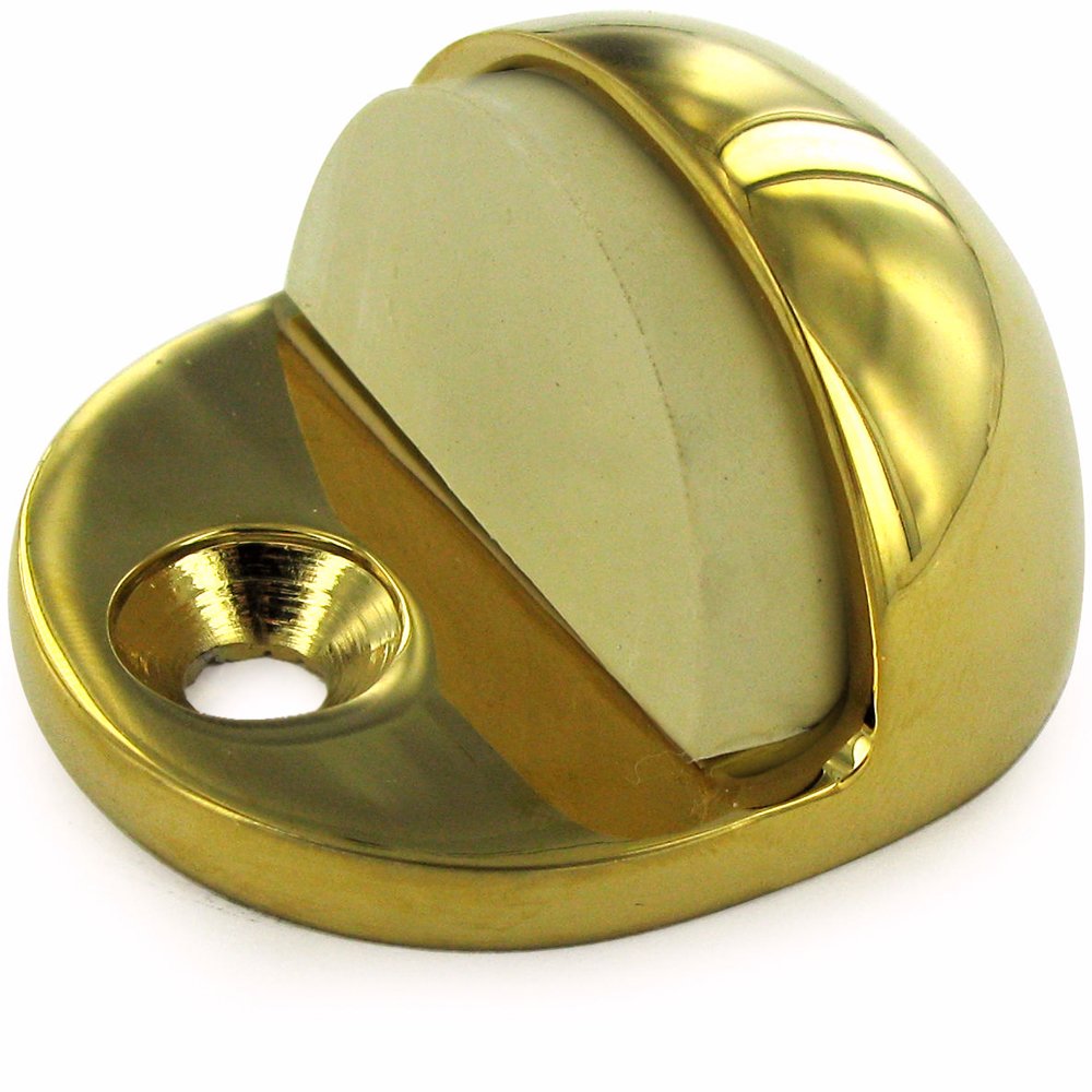 Solid Brass Low Profile Dome Stop in PVD Brass