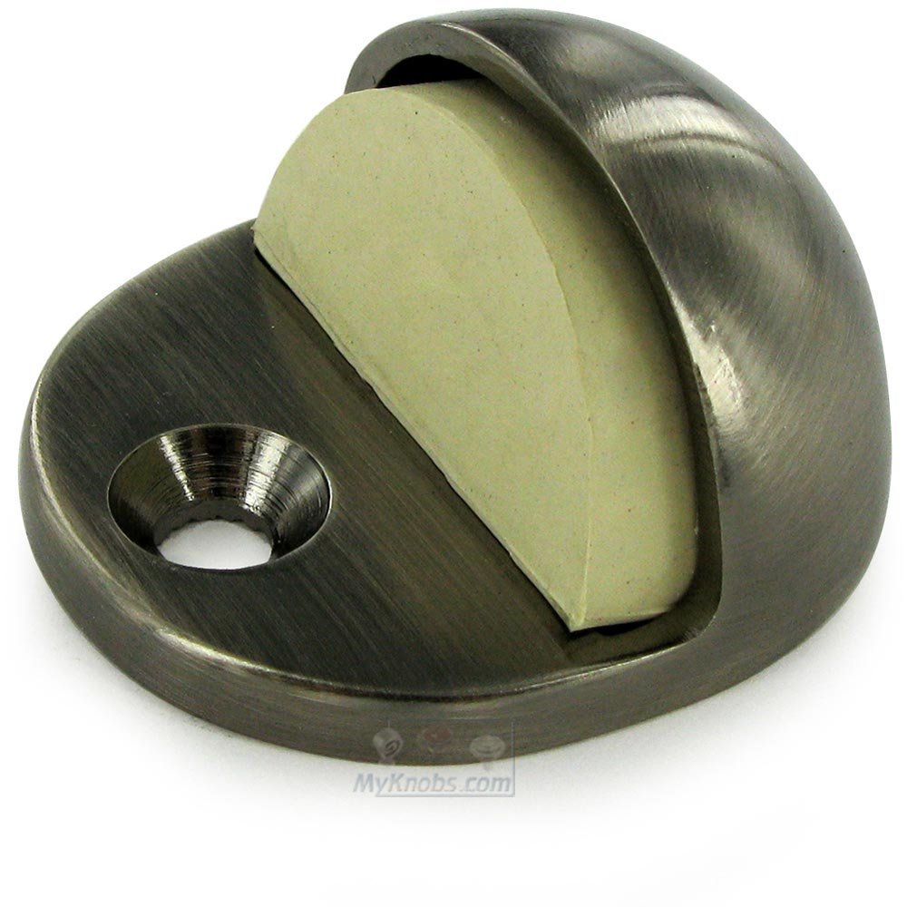 Solid Brass Low Profile Dome Stop in Antique Nickel
