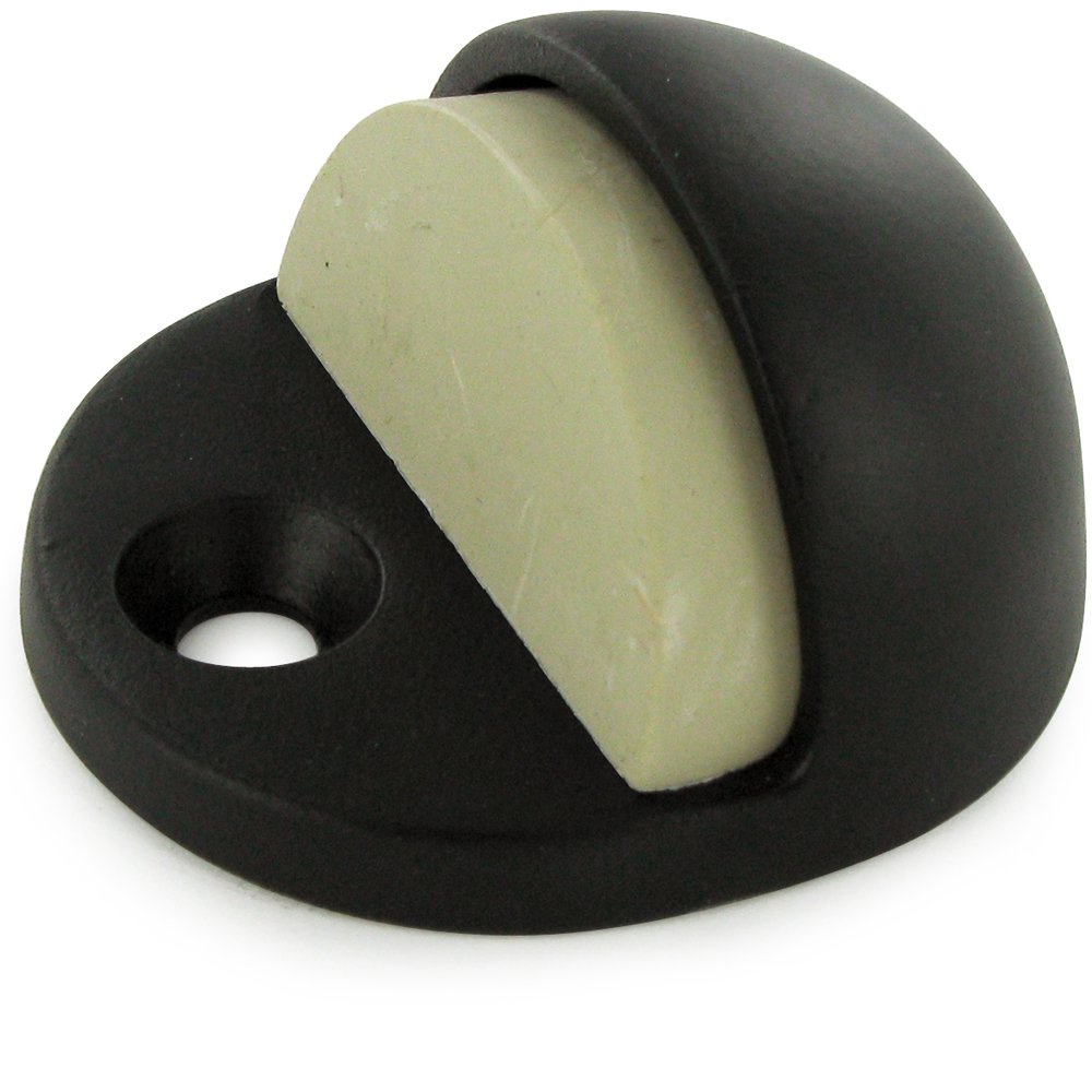 Solid Brass Low Profile Dome Stop in Paint Black
