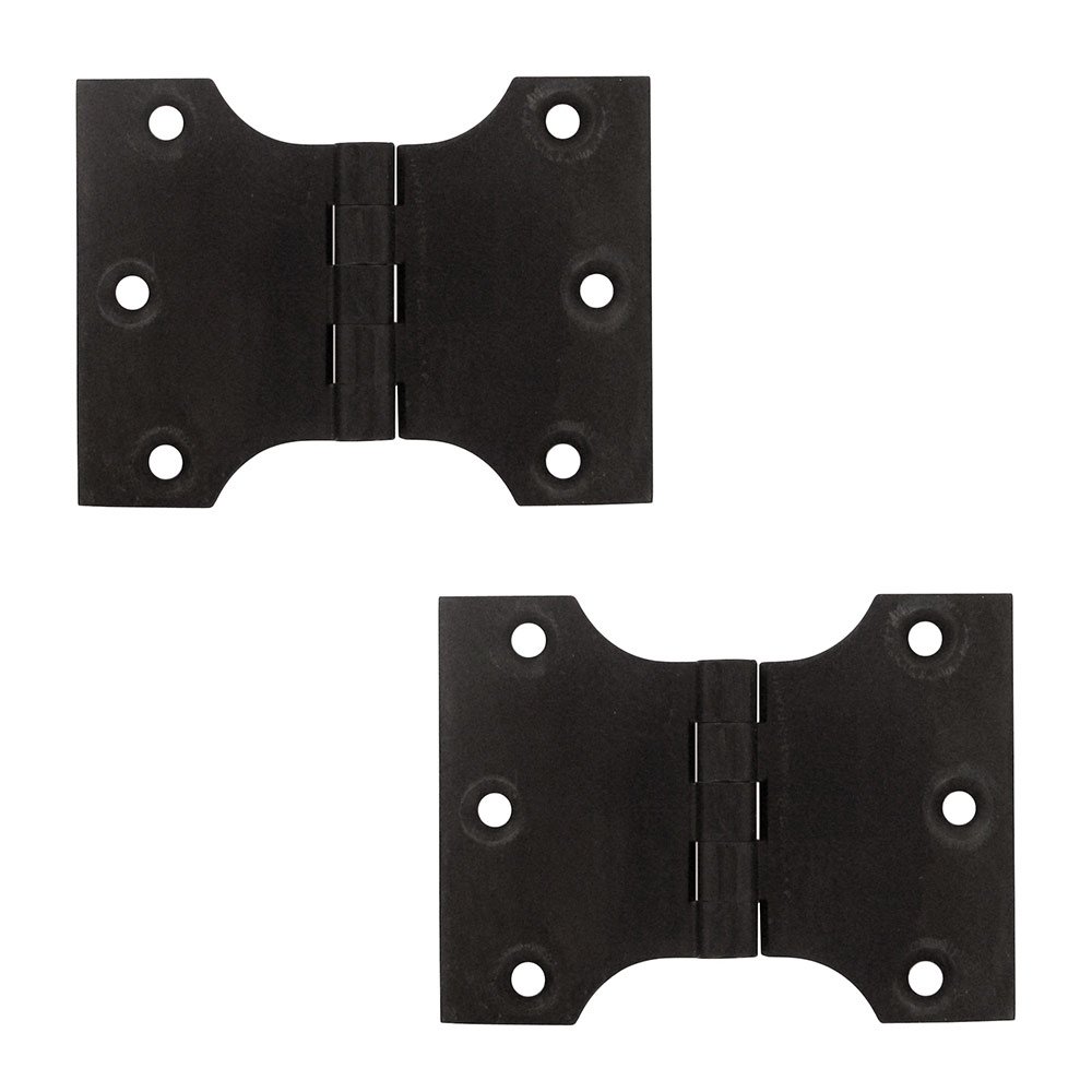 Solid Brass 3" x 4" Parliament Door Hinge (Sold as a Pair) in Oil Rubbed Bronze