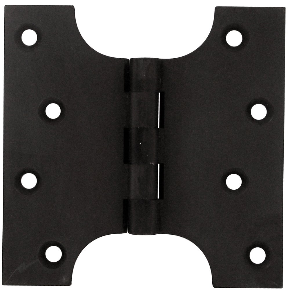 Solid Brass 4" x 4" Parliament Door Hinge (Sold as a Pair) in Oil Rubbed Bronze