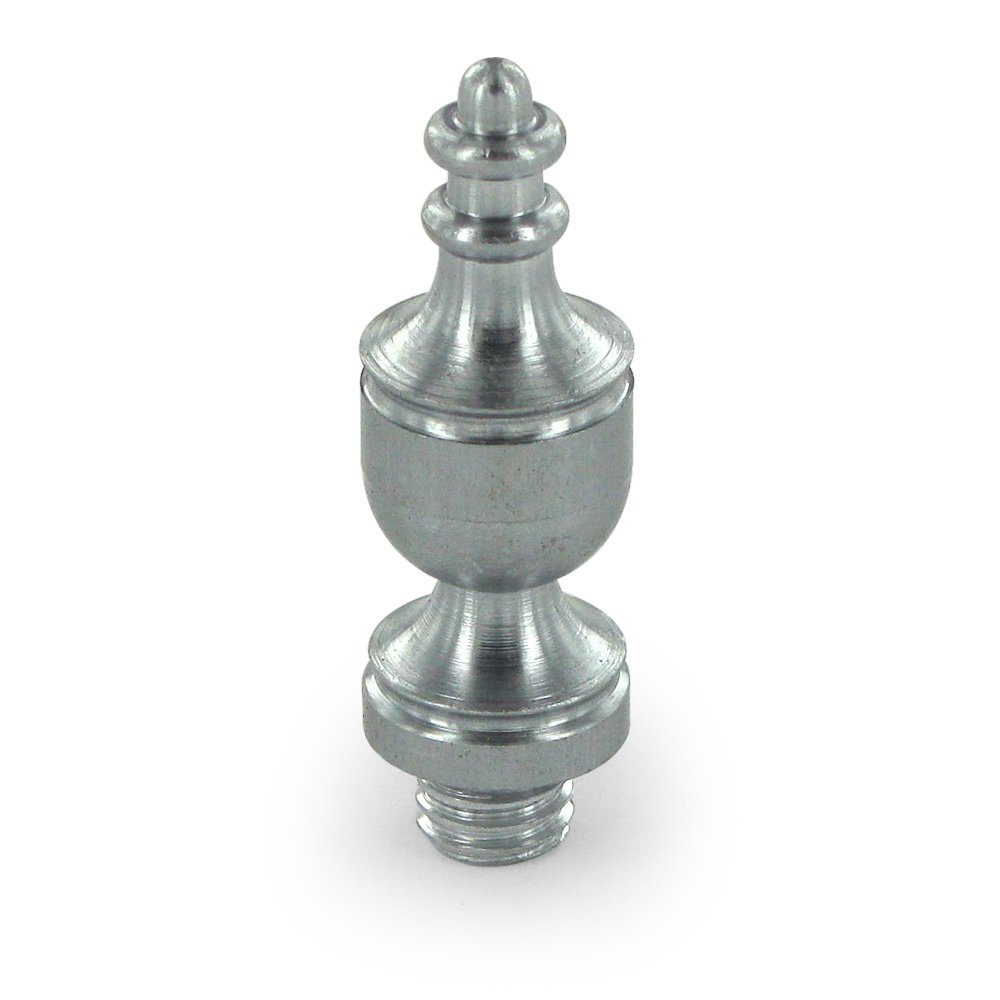 Solid Brass Urn Tip Door Hinge Finial (Sold Individually) in Brushed Chrome