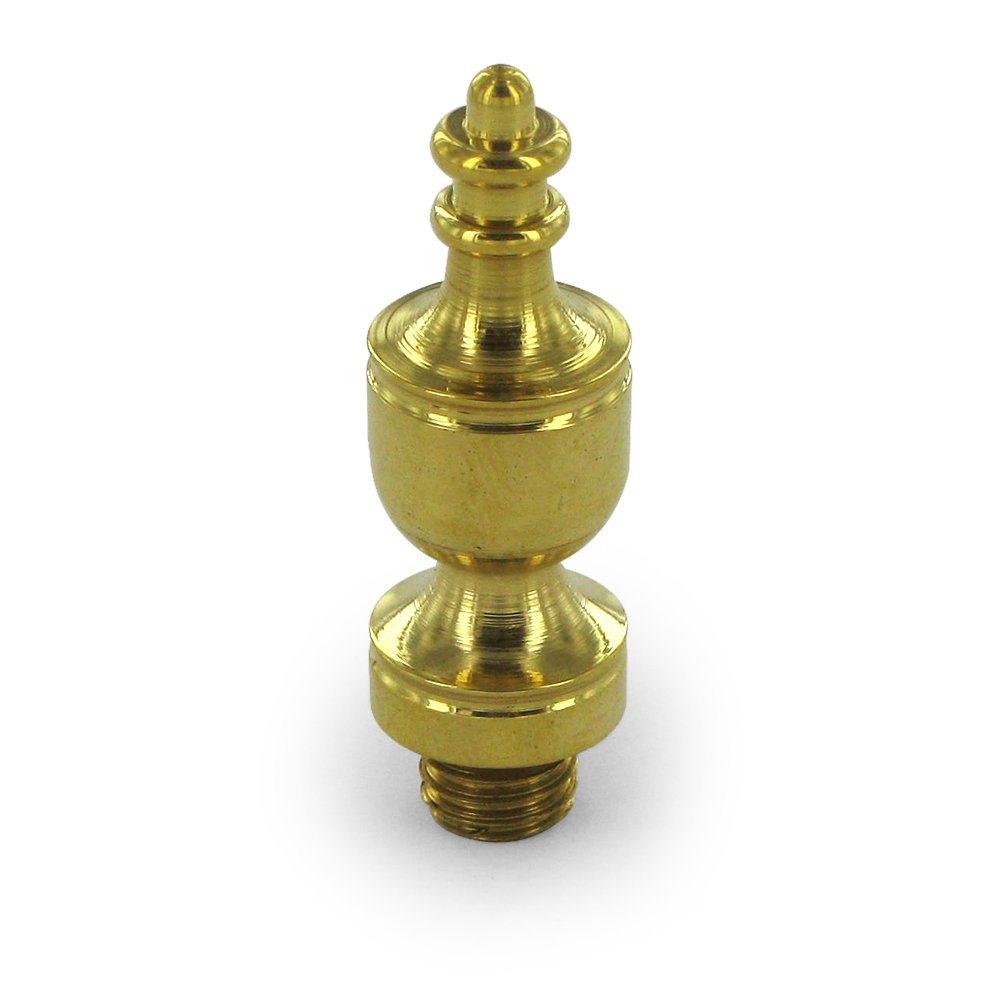 Solid Brass Urn Tip Door Hinge Finial (Sold Individually) in Polished Brass Unlacquered