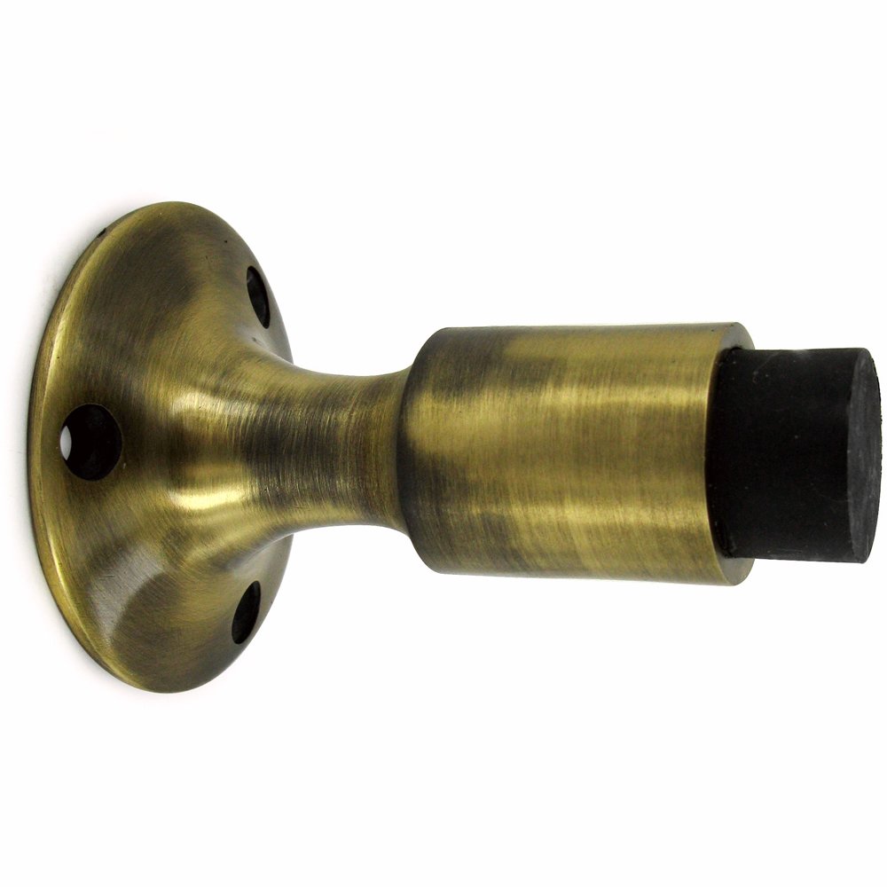 Solid Brass Wall Mounted Bumper in Antique Brass
