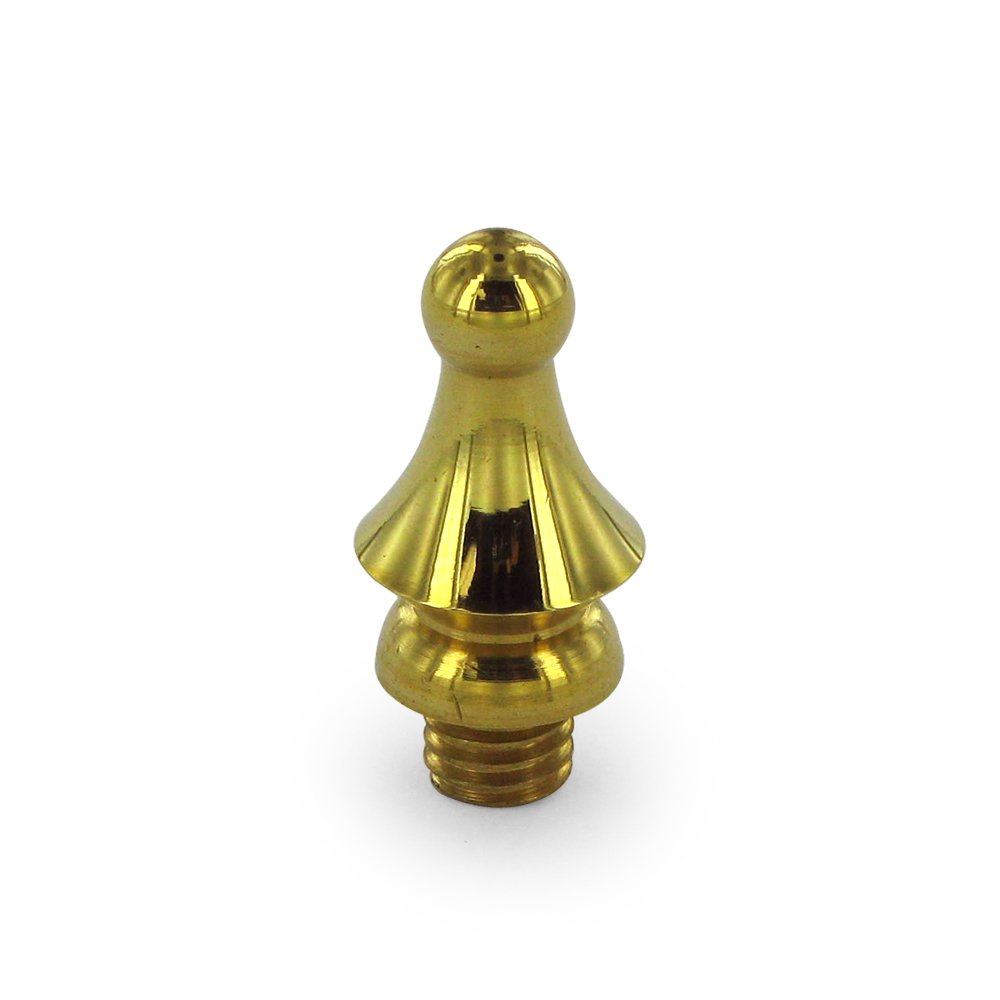 Solid Brass Windsor Tip Door Hinge Finial (Sold Individually) in Polished Brass