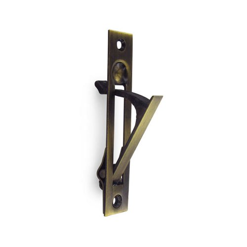 Solid Brass Edge Pull in Antique Brass