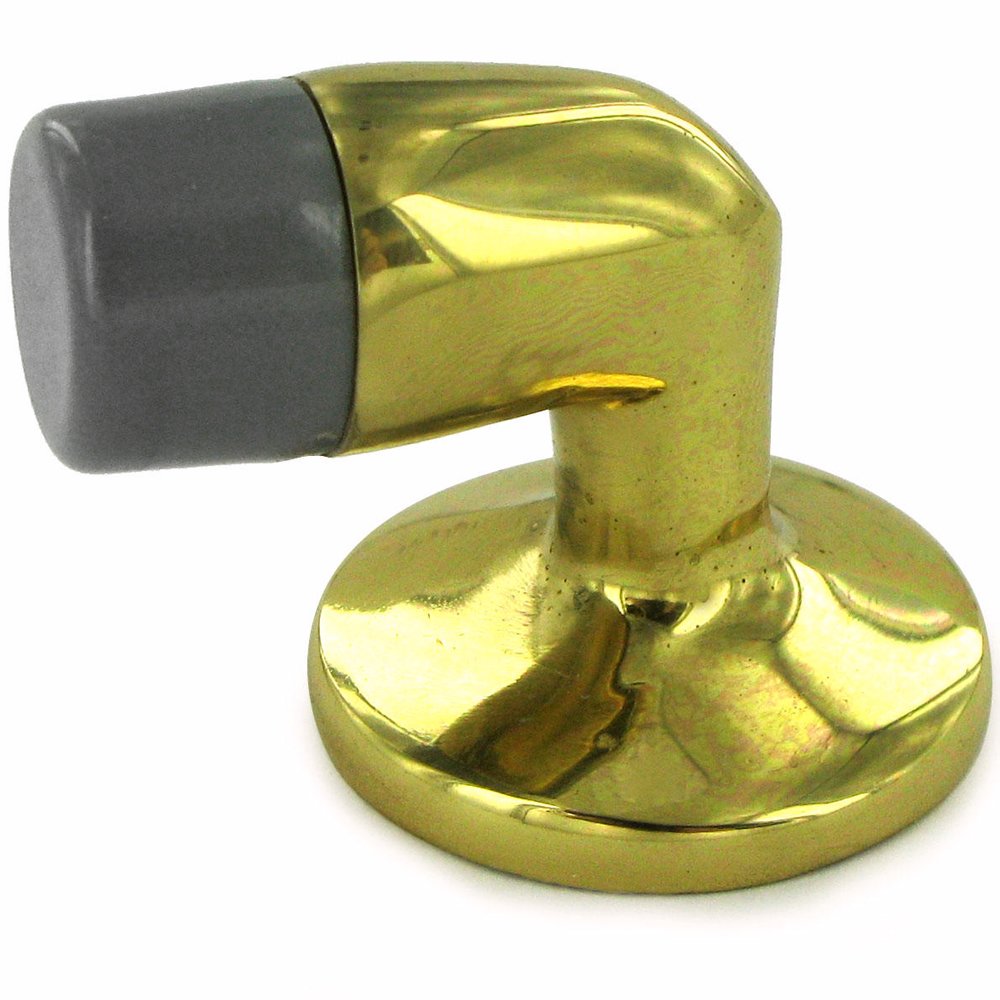 Solid Brass 1 3/8" Floor Door Bumper in Polished Brass