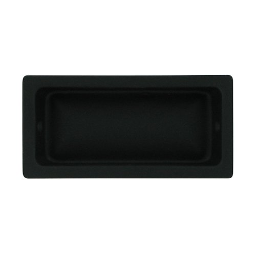 Solid Brass Large 3 5/8" x 1 3/4" Flush Pull in Paint Black