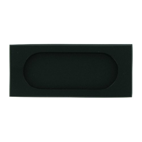 Solid Brass Large 4" x 1 3/4" Flush Pull in Paint Black