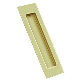 Solid Brass 7" x 1 7/8" x 3/8" Rectangular Flush Pull in Polished Brass
