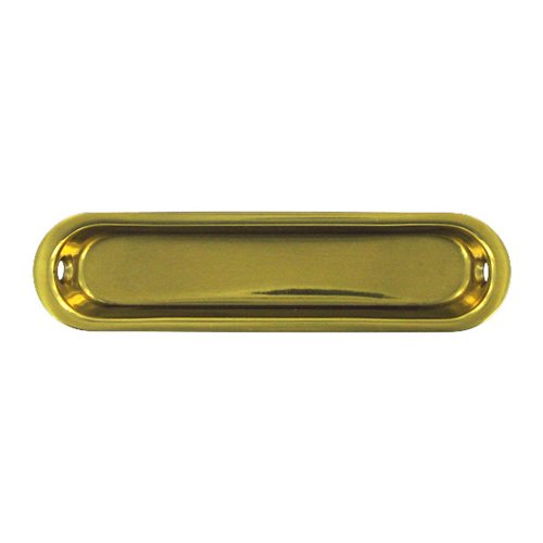 Solid Brass 4" x 1" Flush Pull in PVD Brass