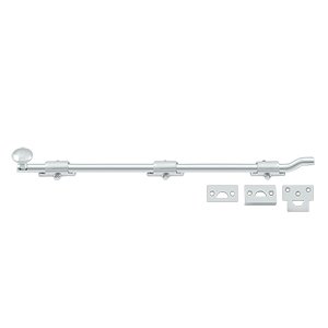 Heavy Duty 18" Surface Bolt with Off-set in Polished Chrome