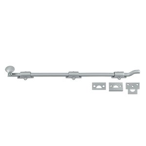 Heavy Duty 18" Surface Bolt with Off-set in Brushed Chrome