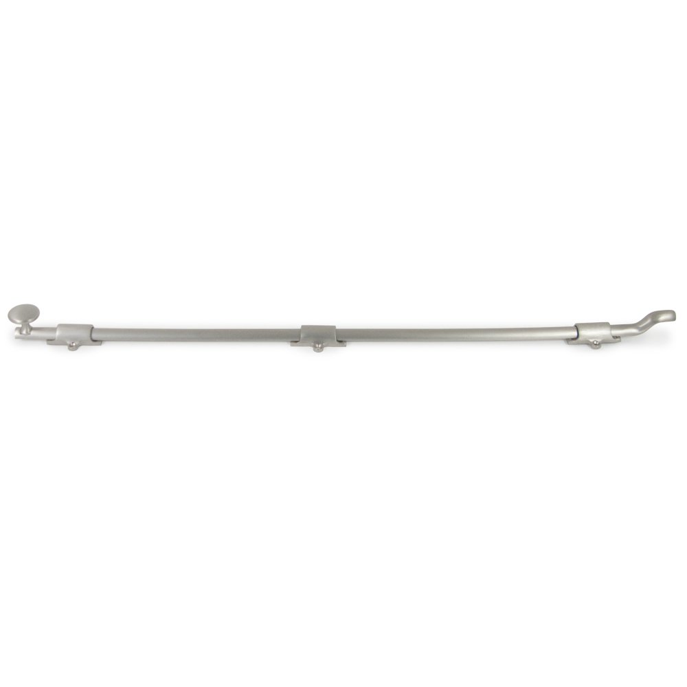 Solid Brass 26" Heavy Duty Surface Bolt with Off Set in Brushed Nickel