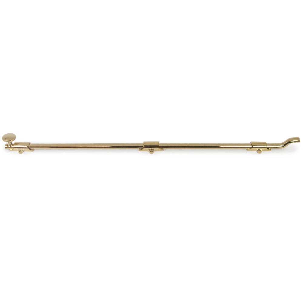 Solid Brass 26" Heavy Duty Surface Bolt with Off Set in PVD Brass