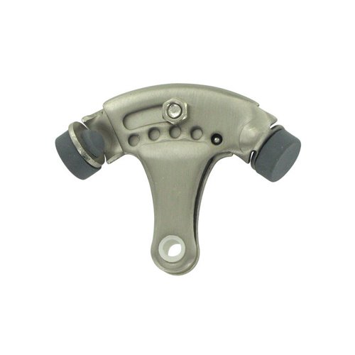 Solid Brass Hinge Mounted Adjustable Hinge Pin Stop in Brushed Nickel