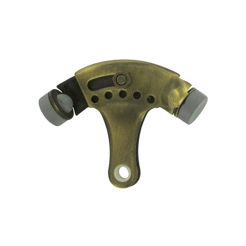 Solid Brass Hinge Mounted Adjustable Hinge Pin Stop in Antique Brass