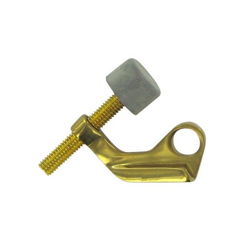 Solid Brass Hinge Mounted Hinge Pin Stop for Brass Hinges in Polished Brass