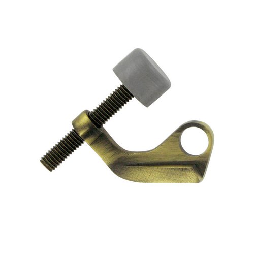 Solid Brass Hinge Mounted Hinge Pin Stop for Brass Hinges in Antique Brass