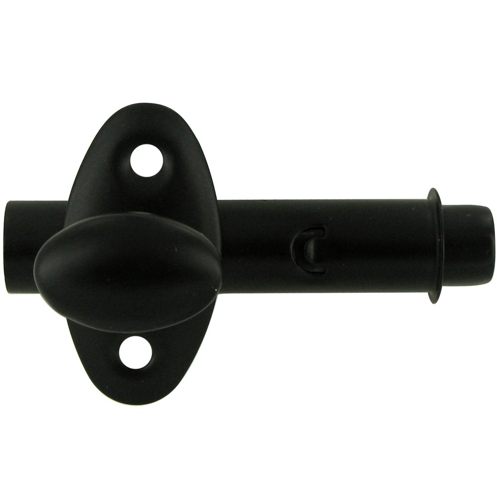 Solid Brass Mortise Bolt in Paint Black